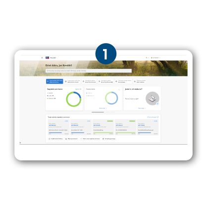 Dashboard portalu klienta