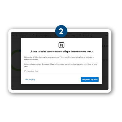 Rejestracja sklepu pop-up